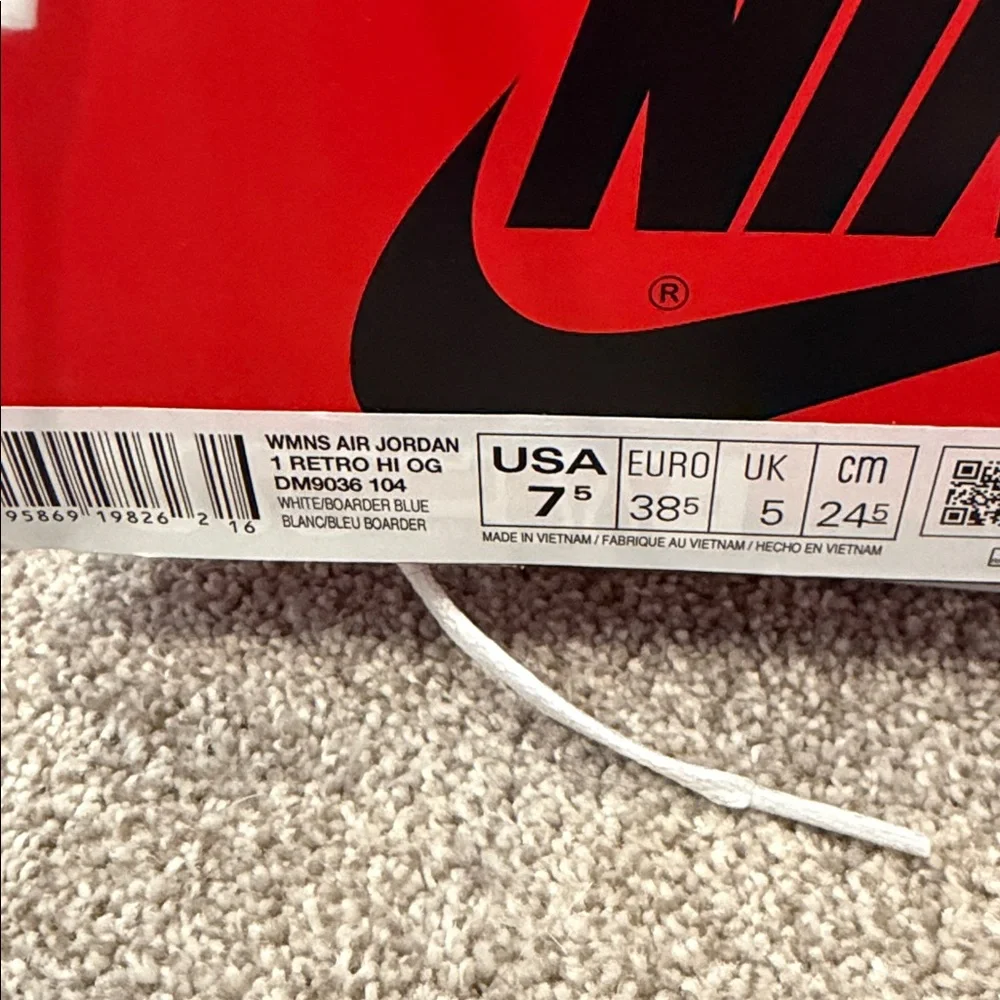 Nike women denim and White High-Top Sneakers with Gold Accent - Picture 8 of 8